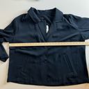 J.Jill NWT  Wearever Collection Easy Care Lightweight Trench Jacket True Navy 2X Photo 11