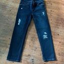 White House | Black Market  distressed straight crop 2 dark wash jeans Photo 0