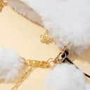 BRIDE White Heart Plush Faux Fur Bridal Handbag w/ Chain Strap & Coin Purse Photo 3