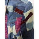 Alberto Makali Vintage 90's  Patchwork Cropped Demin Jacket Rhinestone Mix Fabric Photo 5