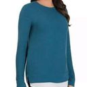 Hilary Radley  Heather Blue Knit Crew Neck Sweater Photo 1