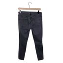 frame denim  Le Skinny De Jeanne Rexford Wash Charcoal Black Distressed Size 27 Photo 2