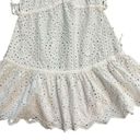 Maaji  Beach Swimsuit Cover Up Eyelet Mini Dress White Size Large Dreamy Boho Photo 2