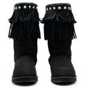 Jimmy Choo UGG &  Black Suede Sheepskin "SORA" Fringed Winter EUC Photo 0