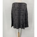 Wooden Ships  Sweater Snakeskin Pattern Scoopneck Wool Mohair Pullover Grey S/M Photo 4