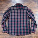 L.L.Bean  • Scotch Plaid Flannel Shirt Relaxed fit 273137 black tartan button down Photo 6