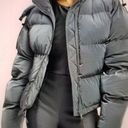 Good American  Winter Iridescent Chrome Gray Puffer Jacket w/Hood Size XL Photo 0