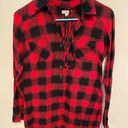 Merona  Black & Red Checkered Flannel Dress Photo 0