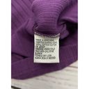 Talbots  Rib Knit Crop Button Front Cardigan Women Sp Purple Long Sleeve Cotton Photo 8