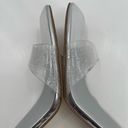 Marc Fisher  Heels Breta Size 9.5 Chrome Silver Clear Sparkle Prom Homecoming Photo 9