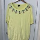 Talbots  WOMEN LIGHTWEIGHT PINEAPPLE SEQUIN PULLOVER SWEATER TOP SIZE 1X Photo 1