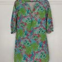 Lilly Pulitzer  100% Silk Mini Dress Beach Floral Lizard Print Preppy 3/4 Sleeve Photo 0