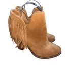 Jessica Simpson  cute fringe suede like booties size 6 like new Photo 1