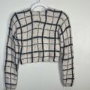 Urban Outfitters  Cher Fuzzy Plaid Cropped Cardigan size small Photo 4