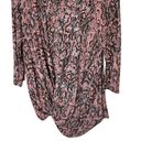 Skinny Girl  Jeans Pink Snakeprint Twist Front Long Sleeve T Shirt Top Blouse M Photo 2