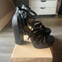 Black Wedge Heels Size 7 Photo 1