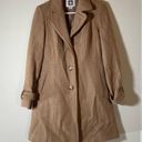 Anne Klein ANNE‎ KLEIN long trench wool blend coat jacket size small brown/camel Photo 0