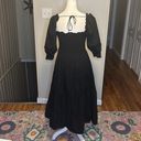 Hill House  Home Nesli Black Swiss Jacquard Dot Nap Dress New Size Small Photo 5