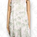 Maaji  Coco Forest Chinni Swim Cover-Up Mini Dress White & Green Size L Photo 2