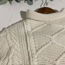 Tahari  Cable Knit Cashmere Wool Blend Sweater Roll Mock Neck Medium Photo 2