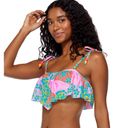 No Bo Nwt  Patchwork Daisy Hanky Swimwear bikini set top medium bottom Large pool Photo 5