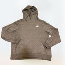 Nike light grey sweatshirt with turtleneck and basic white  logo size S Photo 0