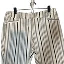 Krass&co NY &  7th Avenue White Striped Cotton Blend Cropped Pants Women Sz 12 Photo 2