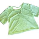 Z Supply Loose Open Back Wrap Shirt Short Sleeve Neon Women’s Size Small Photo 0