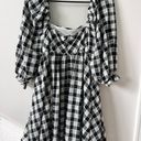 Storia Black And White Checkered Dress Photo 5