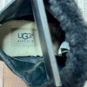 UGG Antonia Black Suede Fur Cuffed Wedge Boot Bootie sz 9 Retails $200 Photo 8