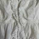 Abercrombie & Fitch  white crochet lace cropped tank size medium Photo 2