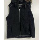 prAna  Vest Womens Gray Full Zip Hooded Wool Size X-LRG Photo 0