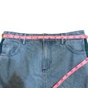 Sans Souci  Denim Skirt Mini skirt rainbow stripe on side 90s vibes Photo 4