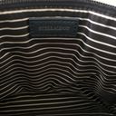 Stella & Dot  Navy Blue Metallic Stripes Fold Over Clutch NEW Photo 6