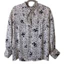 ZARA  Black Star Floral Print Black and White
Top (Size Medium) Photo 1