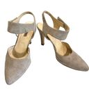 Paul Green  Beige Nicollete Suede Ankle Strap Pointed Toe Heels Size 7 Homecoming Photo 0