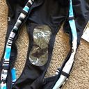 Jag jeans NEW NWT  Solid Black Blue White Belted Stripe Y2K Bikini BOTTOM Large Photo 6