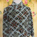 Vintage Blue  and Brown Checkered Pattern Dress Photo 3