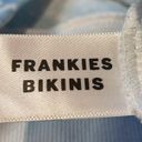 frankie's bikinis Frankie’s Bikini’s- NWT Cropped Burl Hoodie Baby Blue White Tie Dye- Size S Photo 6