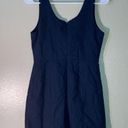 Olivaceous Double Layered Lining Navy Blue Denim Dress Size Small Photo 1