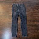 Alice + Olivia Ao.La by  gray lightly distressed zipper skinny jeans size 26 Photo 3