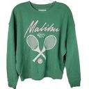 Grayson Threads  Sweatshirt Womens Size S Kelly Green Malibu Tennis Club Graphic Photo 0