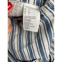 American Eagle  High Waisted Tomboy Shortall Bibs Blue & White Stripes Size Small Photo 8