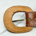 Vintage Blue  Braided Woven Belt with Brown Trim Size Small S Womens Photo 5