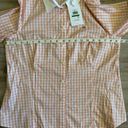 Tommy Hilfiger  Shirt Womens Large Orange Check Long Sleeve Collared Button Up Photo 9