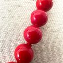 Monet  red  beaded vintage necklace Photo 5