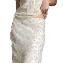 White House | Black Market  Floral Cream Skirt 100% Silk Lightweight Sz 10 Lined Photo 0