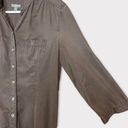 J.Jill  Brown Long Maxi Shirt Dress Size 4 Button Down Neutral Photo 4