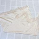 VINTAGE champagne cream nylon lace midi slip dress Tan Size 1X Photo 0