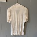 August Silk  Cream Ruffle Top Size Small Photo 1